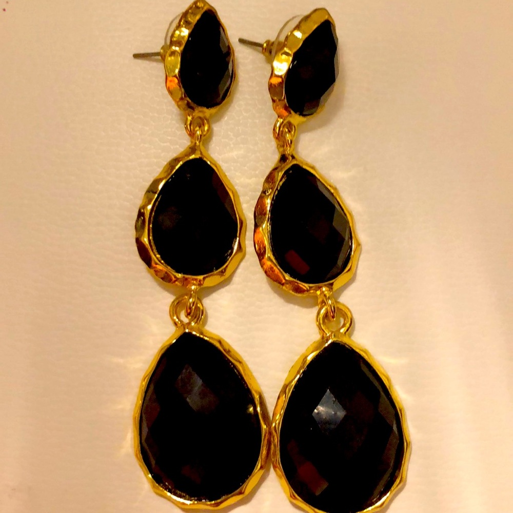 AMRITA SINGH triple teardrop earrings